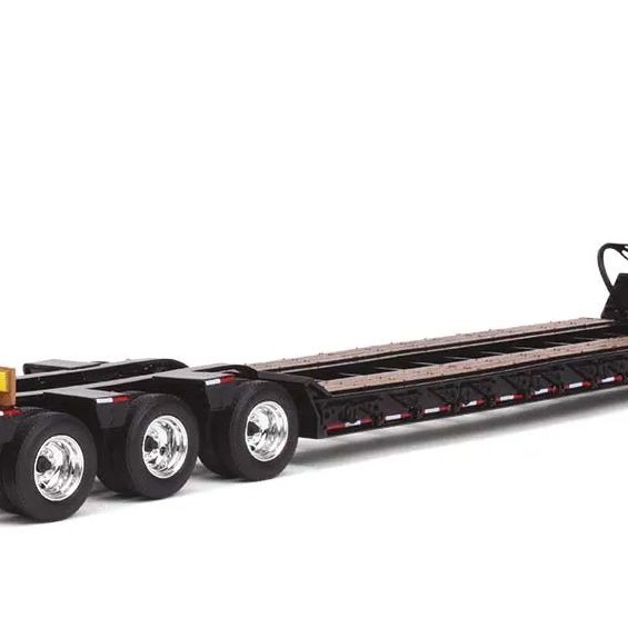 First Gear 50-3349B Peterbilt Model 367 Day Cab 8x4 Truck Talbert 55SA Lowboy Trailer - Komatsu Scale 1:50