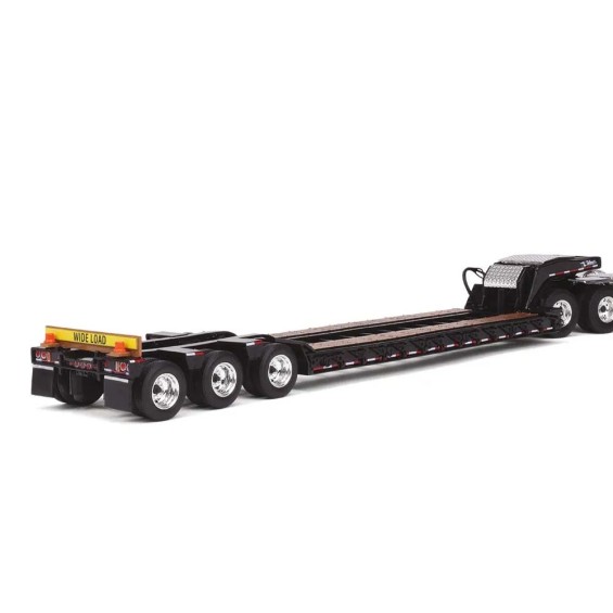 First Gear 50-3349B Peterbilt Model 367 Day Cab 8x4 Truck Talbert 55SA Lowboy Trailer - Komatsu Scale 1:50