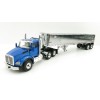 First Gear 50-3451 Kenworth T880 6x4 Blue Metallic with Chrome East Genesis End Dump Trailer Scale 1:50