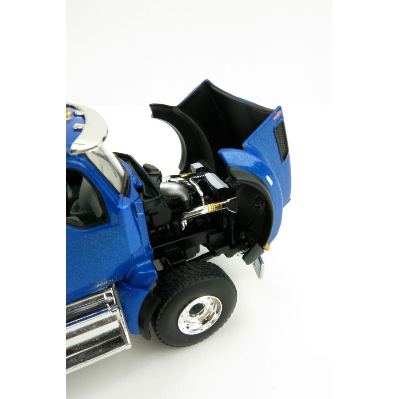 First Gear 50-3451 Kenworth T880 6x4 Blue Metallic with Chrome East Genesis End Dump Trailer Scale 1:50