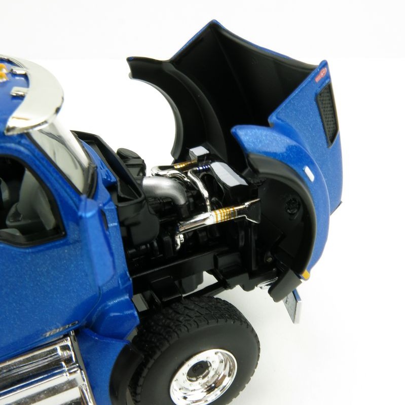 First Gear 50-3451 Kenworth T880 6x4 Blue Metallic with Chrome East Genesis End Dump Trailer Scale 1:50