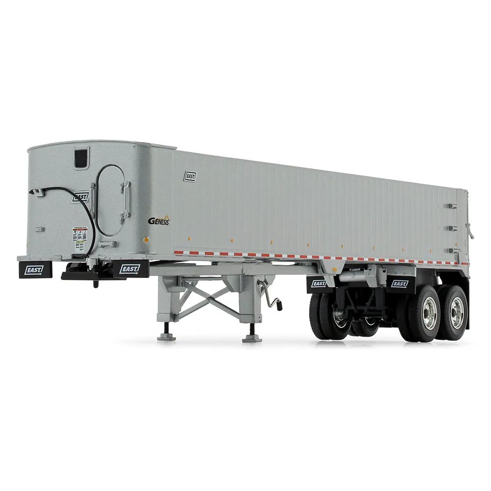 First Gear 50-3455 Kenworth T880 6x4 Viper Red with Silver East Genesis End Dump Trailer Scale 1:50