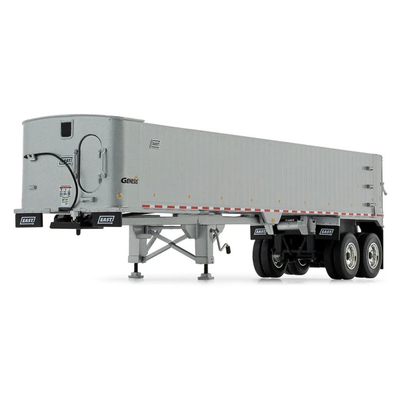 First Gear 50-3455 Kenworth T880 6x4 Viper Red with Silver East Genesis End Dump Trailer Scale 1:50