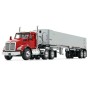 First Gear 50-3455 Kenworth T880 6x4 Viper Red with Silver East Genesis End Dump Trailer Scale 1:50