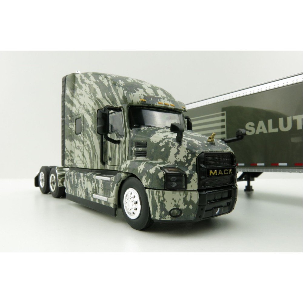 First Gear 59-3424 Mack Anthem Sleeper Truck The SALUTE TO SERVICE US Army with 53' Trailer - Scale 1:50