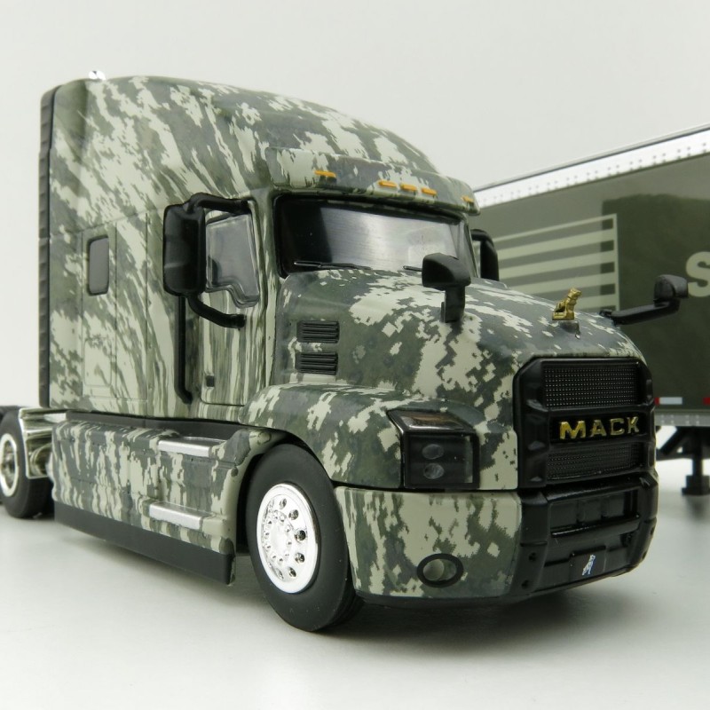 First Gear 59-3424 Mack Anthem Sleeper Truck The SALUTE TO SERVICE US Army with 53' Trailer - Scale 1:50