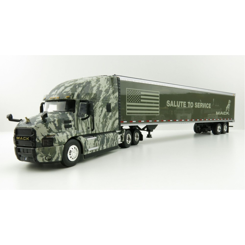 First Gear 59-3424 Mack Anthem Sleeper Truck The SALUTE TO SERVICE US Army with 53' Trailer - Scale 1:50