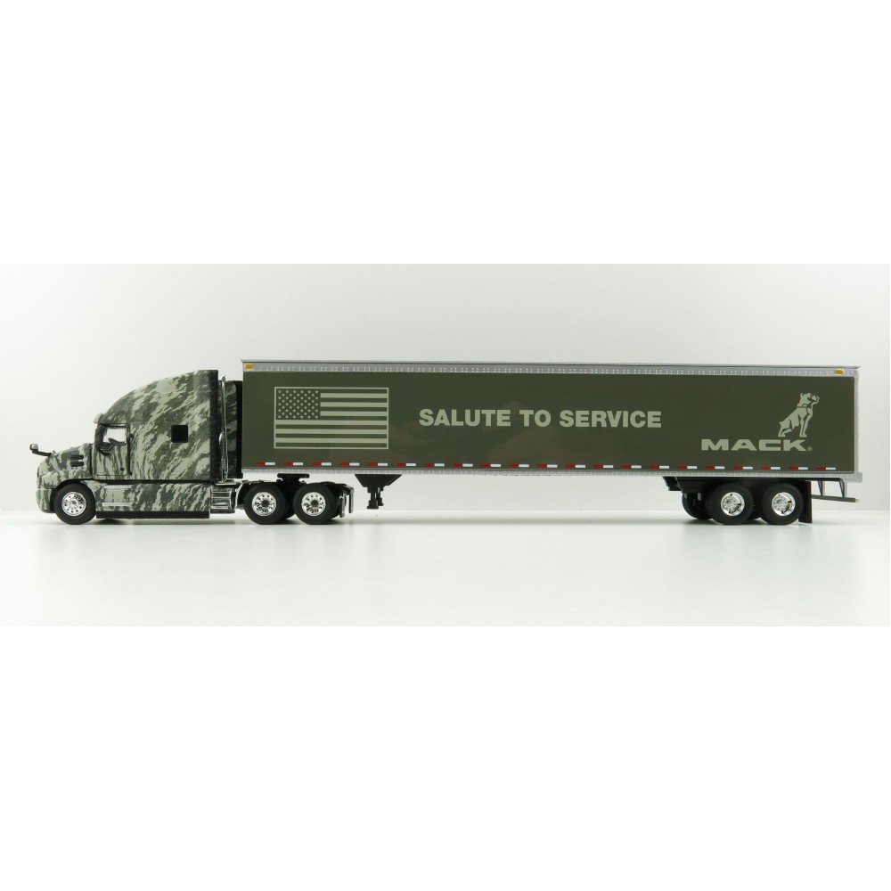 First Gear 59-3424 Mack Anthem Sleeper Truck The SALUTE TO SERVICE US Army with 53' Trailer - Scale 1:50
