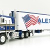First Gear 60-0846 Kenworth K100 COE Truck and 40' Vintage Reefer Trailer Alexander Trucking - Scale 1:64