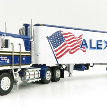 First Gear 60-0846 Kenworth K100 COE Truck and 40' Vintage Reefer Trailer Alexander Trucking - Scale 1:64