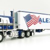First Gear 60-0846 Kenworth K100 COE Truck and 40' Vintage Reefer Trailer Alexander Trucking - Scale 1:64