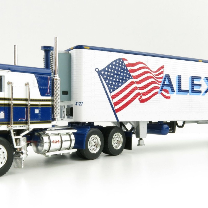 First Gear 60-0846 Kenworth K100 COE Truck and 40' Vintage Reefer Trailer Alexander Trucking - Scale 1:64