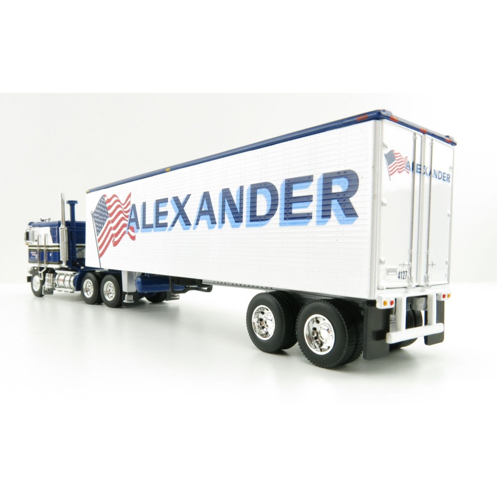 First Gear 60-0846 Kenworth K100 COE Truck and 40' Vintage Reefer Trailer Alexander Trucking - Scale 1:64