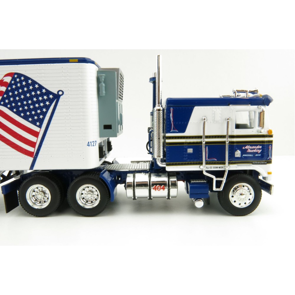 First Gear 60-0846 Kenworth K100 COE Truck and 40' Vintage Reefer Trailer Alexander Trucking - Scale 1:64