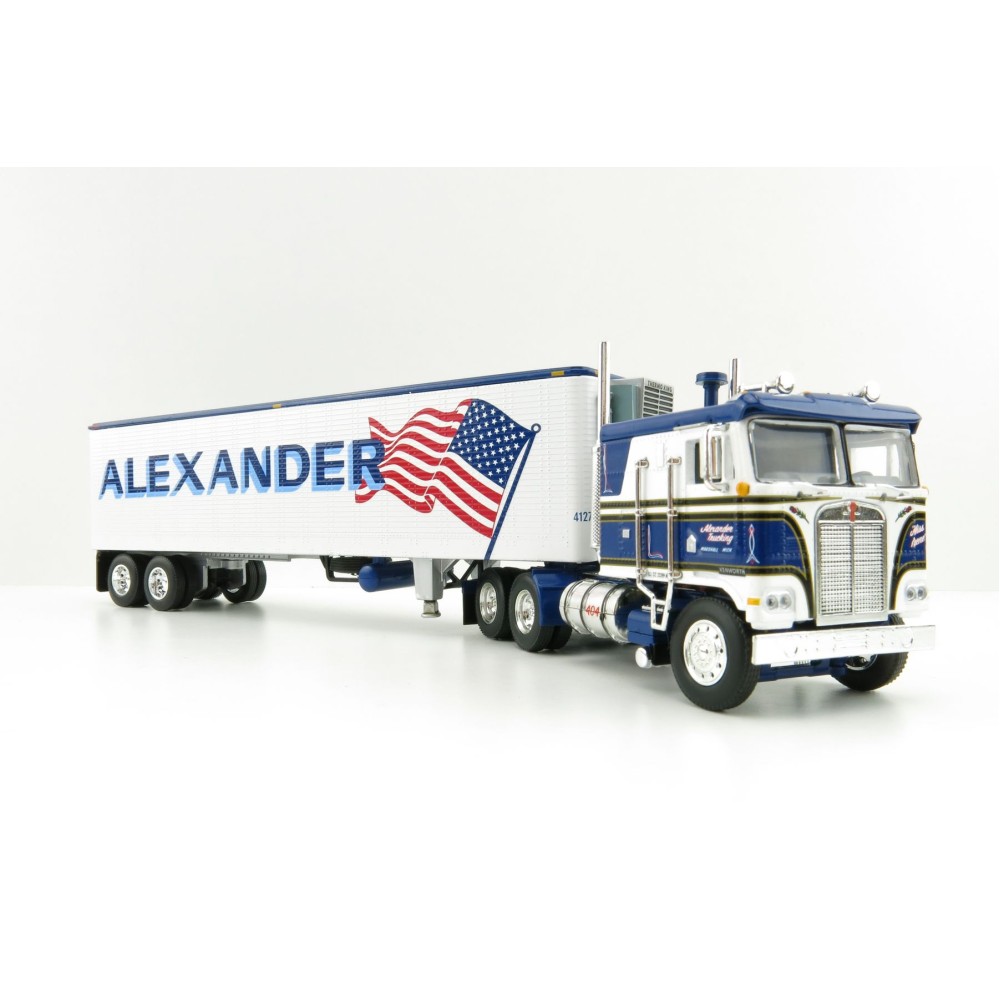 First Gear 60-0846 Kenworth K100 COE Truck and 40' Vintage Reefer Trailer Alexander Trucking - Scale 1:64