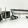 First Gear 60-1004 Peterbilt 389 Sleeper Cab Truck Black with MAC Half Round Dump Trailer - Scale 1:64