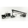 First Gear 60-1004 Peterbilt 389 Sleeper Cab Truck Black with MAC Half Round Dump Trailer - Scale 1:64
