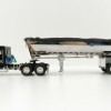 First Gear 60-1004 Peterbilt 389 Sleeper Cab Truck Black with MAC Half Round Dump Trailer - Scale 1:64
