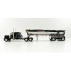 First Gear 60-1004 Peterbilt 389 Sleeper Cab Truck Black with MAC Half Round Dump Trailer - Scale 1:64