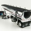 First Gear 60-1004 Peterbilt 389 Sleeper Cab Truck Black with MAC Half Round Dump Trailer - Scale 1:64