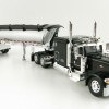First Gear 60-1004 Peterbilt 389 Sleeper Cab Truck Black with MAC Half Round Dump Trailer - Scale 1:64