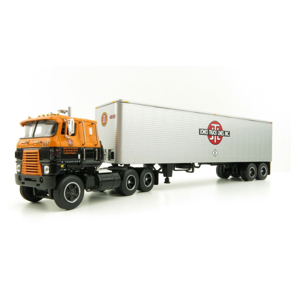 First Gear 60-1067 International TranStar COE Truck with Trailer - JTL Trucking - Scale 1:64