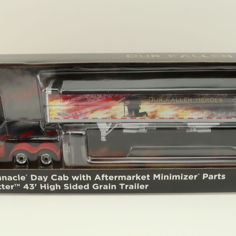First Gear 60-1114 Mack Pinnacle 6x4 Truck with Wilson Grain Trailer Mercier Transport - Our Fallen Heroes - Scale 1:64