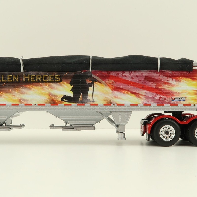 First Gear 60-1114 Mack Pinnacle 6x4 Truck with Wilson Grain Trailer Mercier Transport - Our Fallen Heroes - Scale 1:64