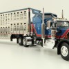 First Gear 60-1204 Kenworth W900A Aerodyne 6x4 Truck with Livestock Trailer - John Wayne: Cattle Company - Scale 1:64