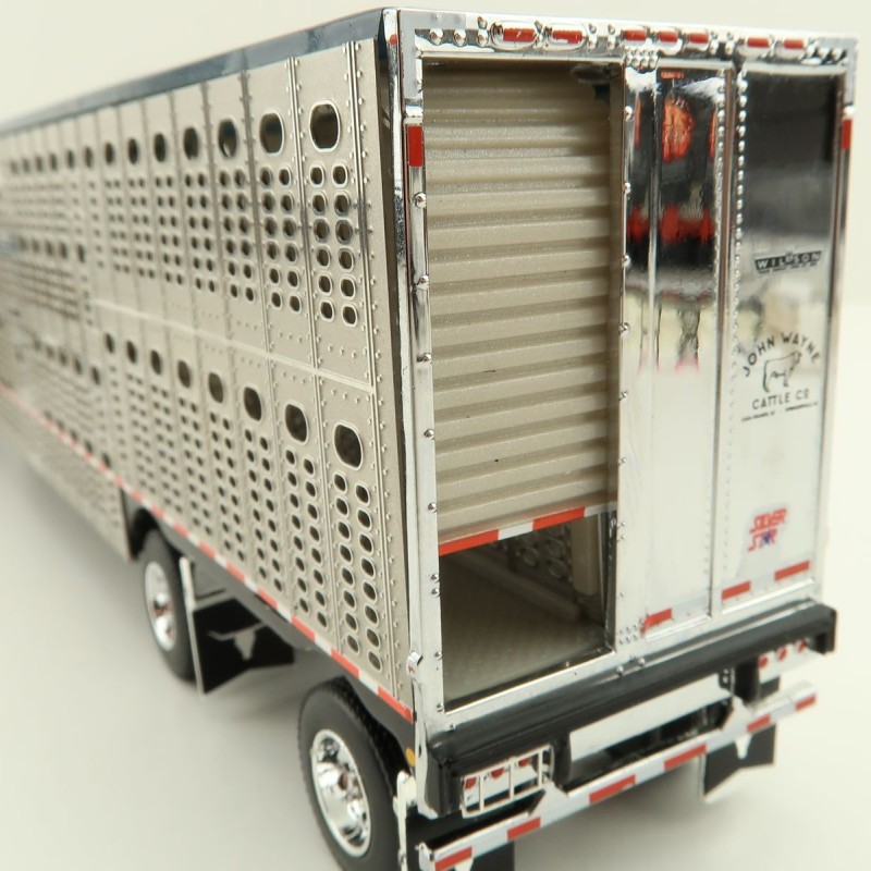 First Gear 60-1204 Kenworth W900A Aerodyne 6x4 Truck with Livestock Trailer - John Wayne: Cattle Company - Scale 1:64
