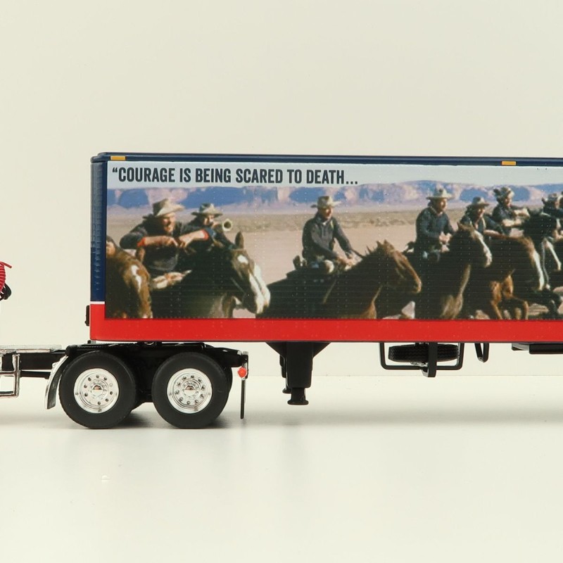 First Gear 60-1205 Kenworth W900A Sleeper 6x4 Truck with 40 FT Vintage Trailer - John Wayne: Courage - Scale 1:64
