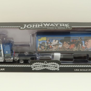 First Gear 60-1206 Kenworth W900A Sleeper 6x4 Truck with 40 FT Vintage Trailer - John Wayne: Comic Edition - Scale 1:64