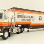 First Gear 60-1226 Kenworth K100 Aerodyne Sleeper Truck with Moving Trailer Imperial Palace - Scale 1:64