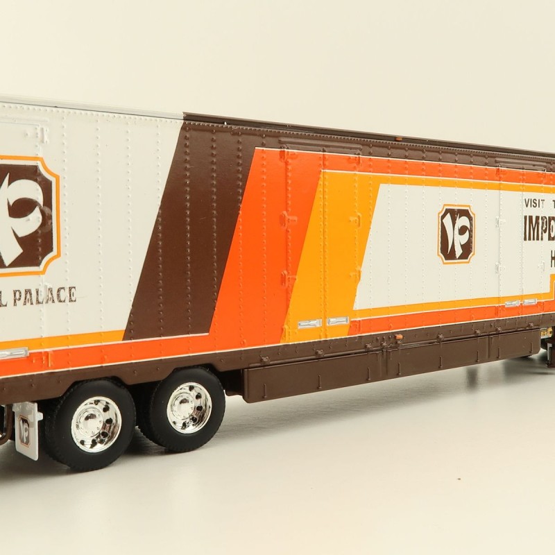 First Gear 60-1226 Kenworth K100 Aerodyne Sleeper Truck with Moving Trailer Imperial Palace - Scale 1:64