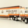 First Gear 60-1226 Kenworth K100 Aerodyne Sleeper Truck with Moving Trailer Imperial Palace - Scale 1:64