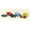 First Gear 60-1250 Mack R Model with Sleeper Bunk Truck Trio Set Red, Blue & Yellow  - Scale 1:64