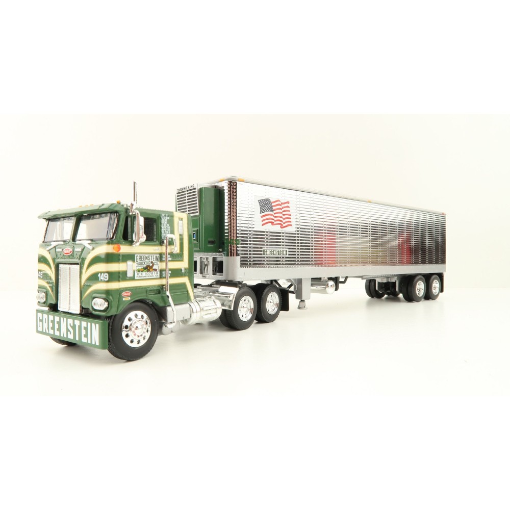First Gear 60-1428 Peterbilt Model 352 COE Truck with Reefer Trailer - Greenstein Trucking Company - Scale 1:64