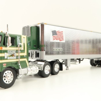 First Gear 60-1428 Peterbilt Model 352 COE Truck with Reefer Trailer - Greenstein Trucking Company - Scale 1:64