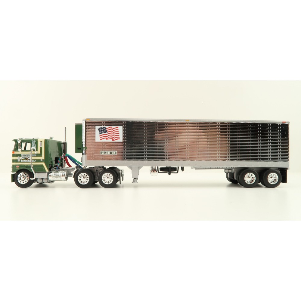 First Gear 60-1428 Peterbilt Model 352 COE Truck with Reefer Trailer - Greenstein Trucking Company - Scale 1:64