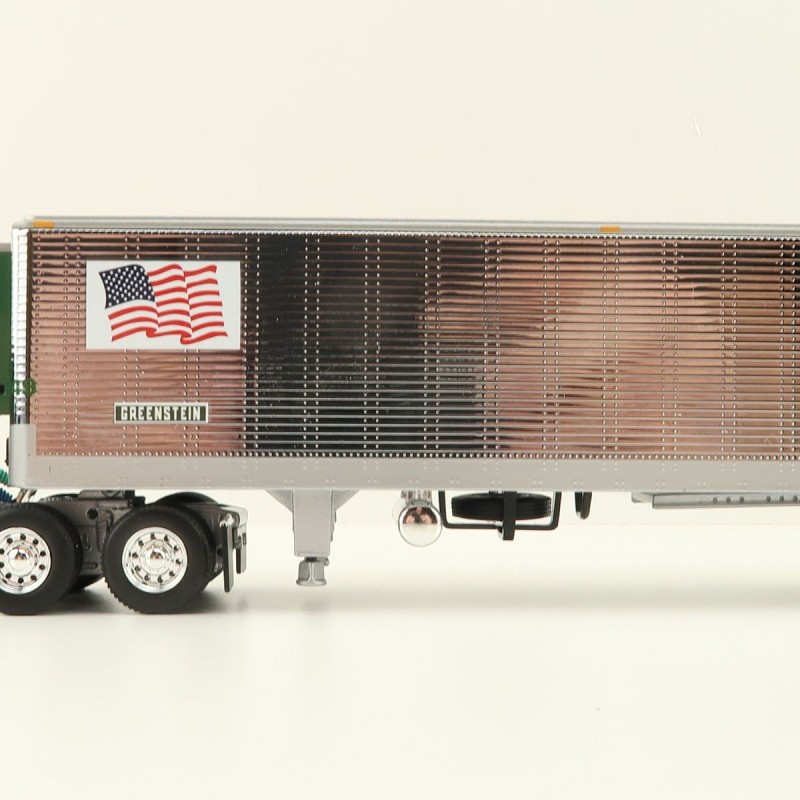 First Gear 60-1428 Peterbilt Model 352 COE Truck with Reefer Trailer - Greenstein Trucking Company - Scale 1:64