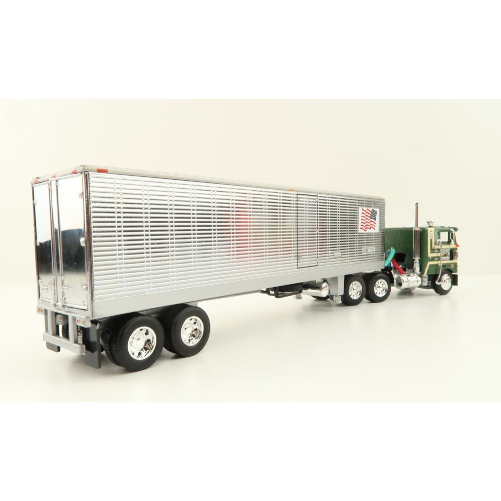 First Gear 60-1428 Peterbilt Model 352 COE Truck with Reefer Trailer - Greenstein Trucking Company - Scale 1:64