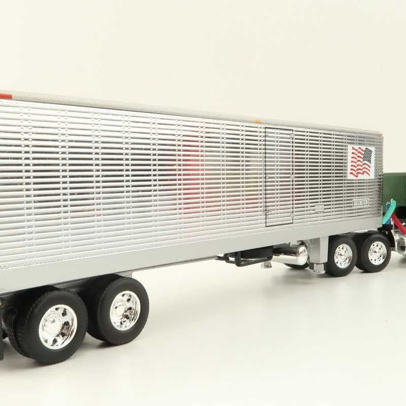 First Gear 60-1428 Peterbilt Model 352 COE Truck with Reefer Trailer - Greenstein Trucking Company - Scale 1:64