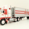 First Gear 60-1596 Kenworth K100 COE Truck with Reefer Trailer - Dickey Transport - Scale 1:64 