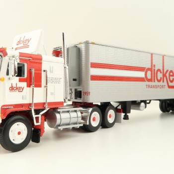 First Gear 60-1596 Kenworth K100 COE Truck with Reefer Trailer - Dickey Transport - Scale 1:64 