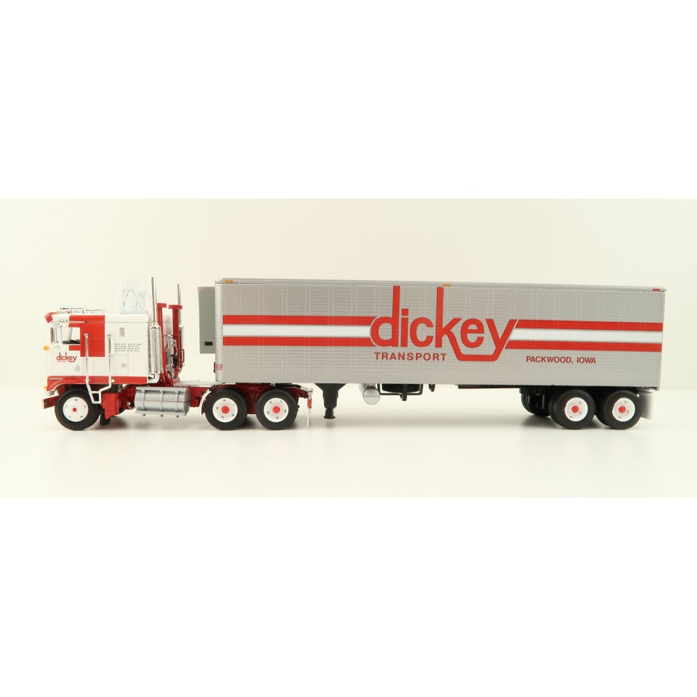First Gear 60-1596 Kenworth K100 COE Truck with Reefer Trailer - Dickey Transport - Scale 1:64 