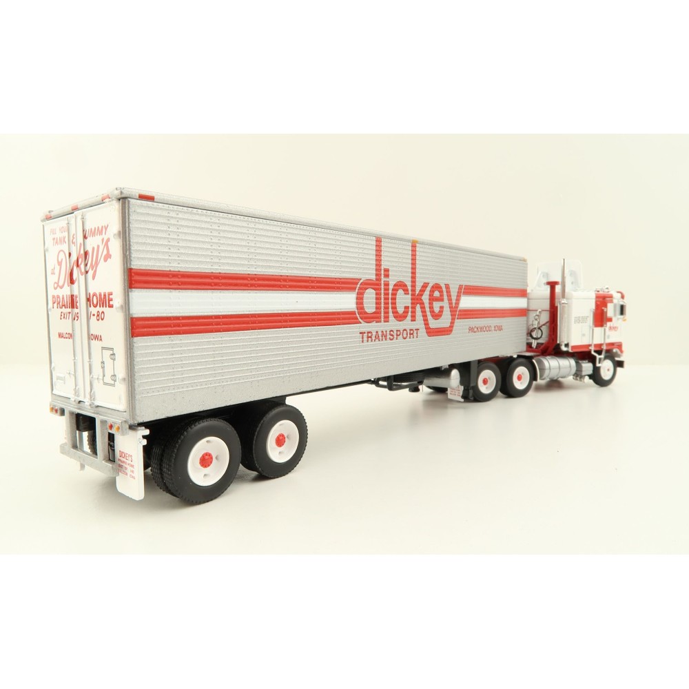 First Gear 60-1596 Kenworth K100 COE Truck with Reefer Trailer - Dickey Transport - Scale 1:64 