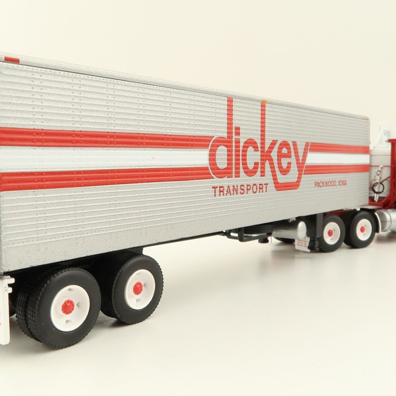First Gear 60-1596 Kenworth K100 COE Truck with Reefer Trailer - Dickey Transport - Scale 1:64 