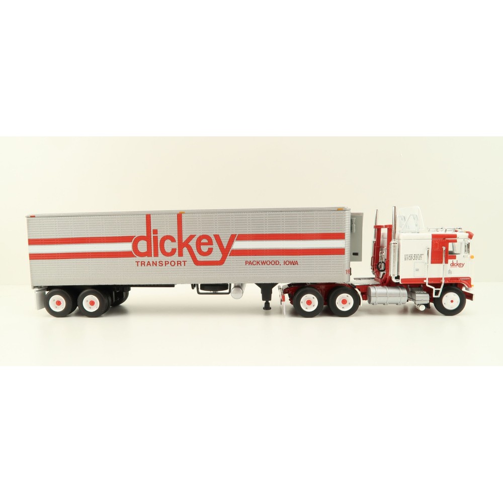 First Gear 60-1596 Kenworth K100 COE Truck with Reefer Trailer - Dickey Transport - Scale 1:64 