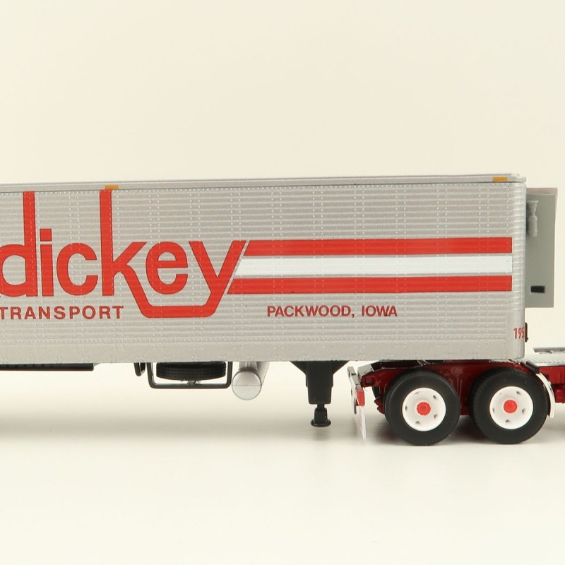 First Gear 60-1596 Kenworth K100 COE Truck with Reefer Trailer - Dickey Transport - Scale 1:64 