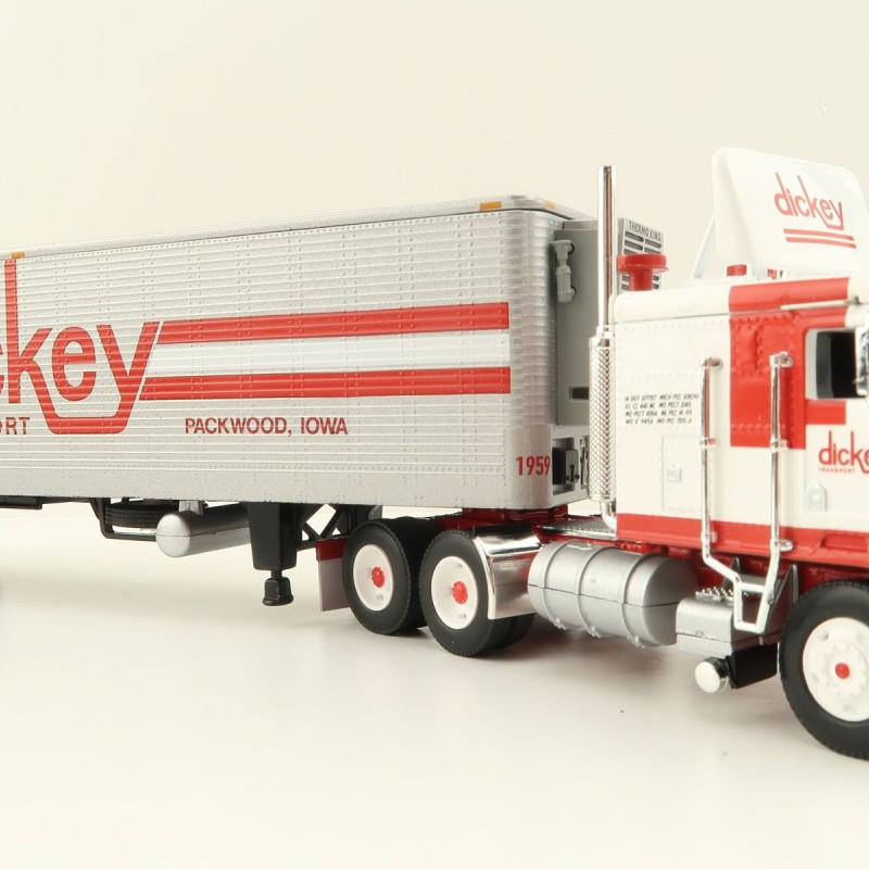 First Gear 60-1596 Kenworth K100 COE Truck with Reefer Trailer - Dickey Transport - Scale 1:64 